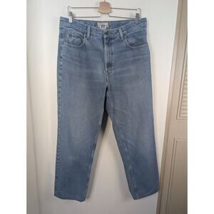 L.L. Bean 35x28 Straight Leg Jeans Blue Denim Hemmed